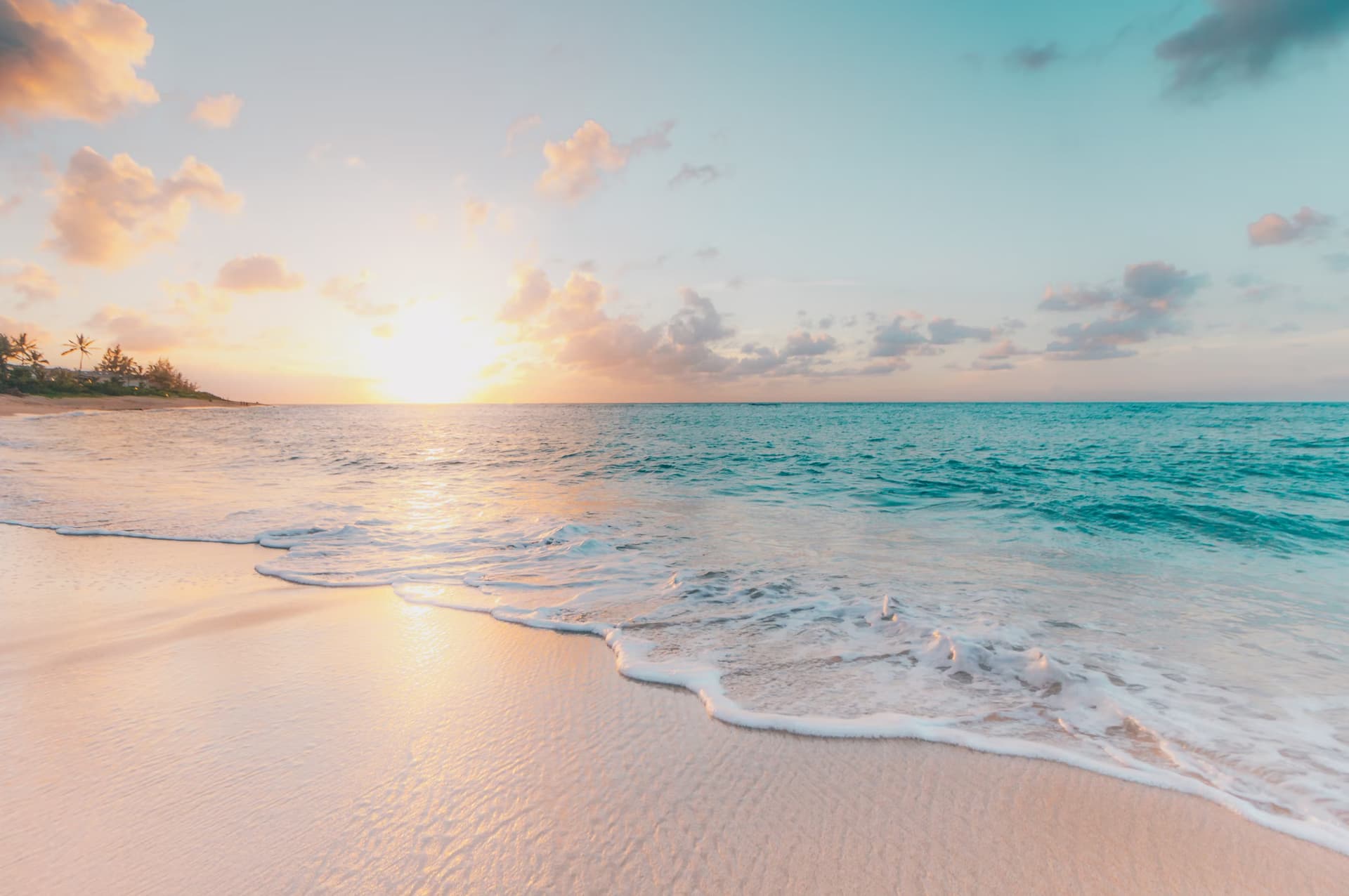 Woman walking on a beautiful beach
